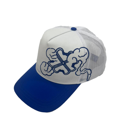 WHITE/BLUE TRUCKER